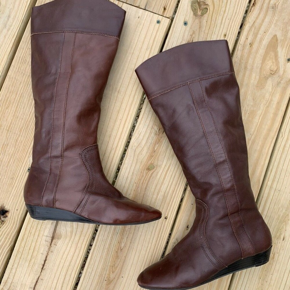 Gianni Bini Leather Riding Boots Roscoe Size 8.5 - Picture 3 of 6